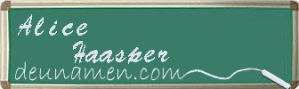 Alice Haasper Visitenkarte